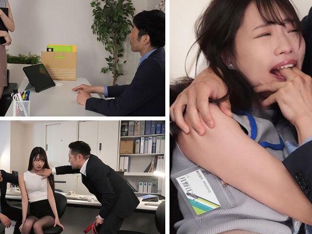 喉ボコイラマ調教されたガリ細OLの変態覚醒…えずき汁まみれ首絞め3Pで白目アヘ顔潮吹きの鬼畜凌辱ラッシュ！